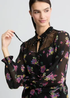 Liu Jo Camisa de tejido georgette floral-Mujer Camisas Y Blusas