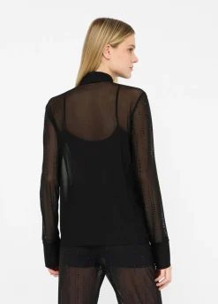 Liu Jo Camisa de tul con strass-Mujer Camisas Y Blusas