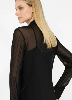 Liu Jo Camisa de tul con strass-Mujer Camisas Y Blusas