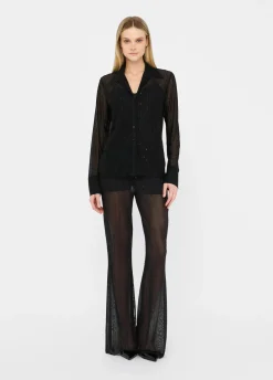 Liu Jo Camisa de tul con strass-Mujer Camisas Y Blusas