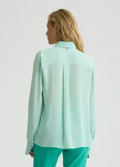 Liu Jo Camisa plisada de georgette-Mujer Camisas Y Blusas