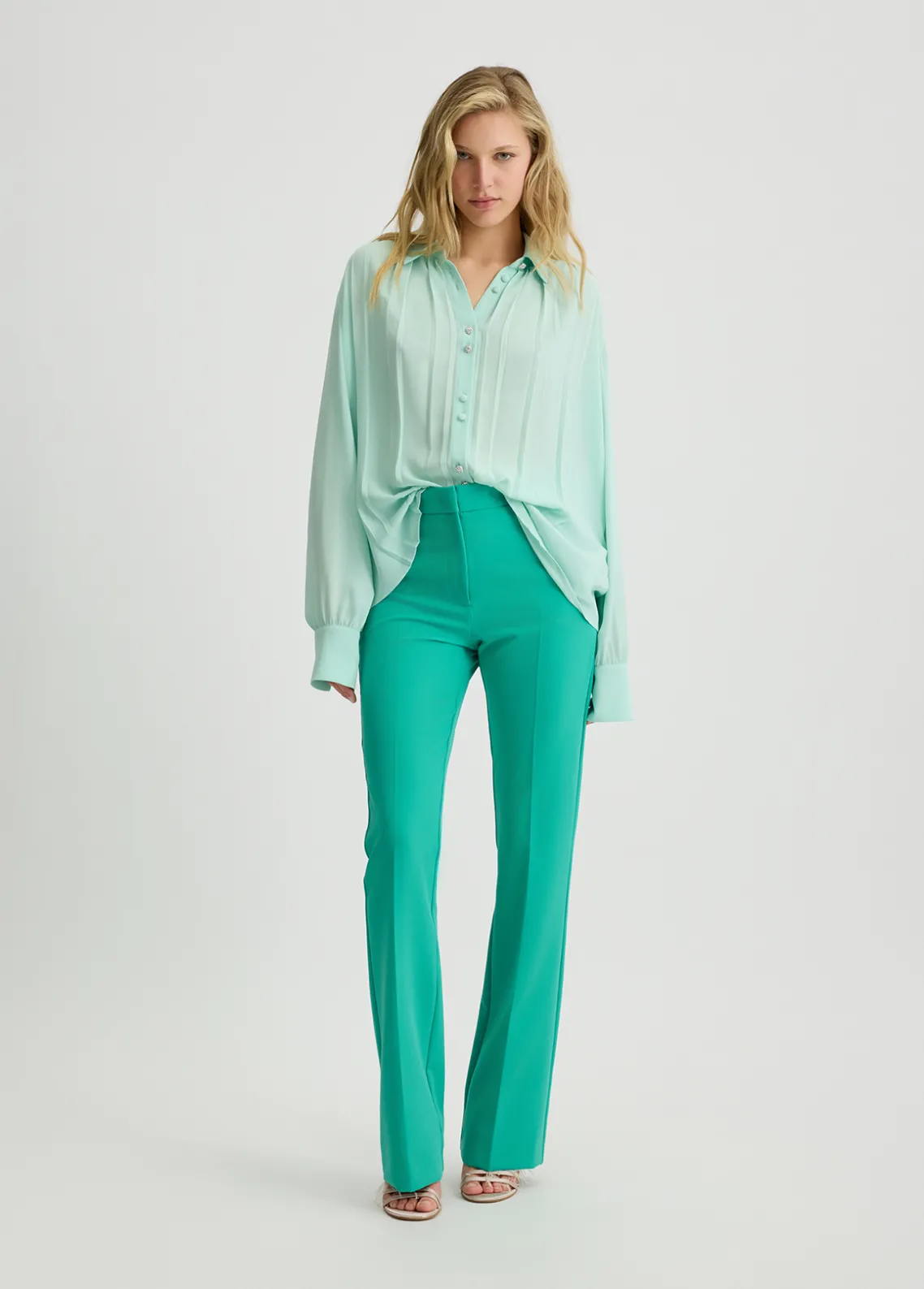 Liu Jo Camisa plisada de georgette-Mujer Camisas Y Blusas