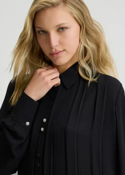 Liu Jo Camisa plisada de georgette-Mujer Camisas Y Blusas