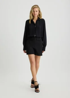 Liu Jo Camisa plisada de georgette-Mujer Camisas Y Blusas