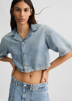 Liu Jo Camisa vaquera corta-Mujer Camisas Y Blusas