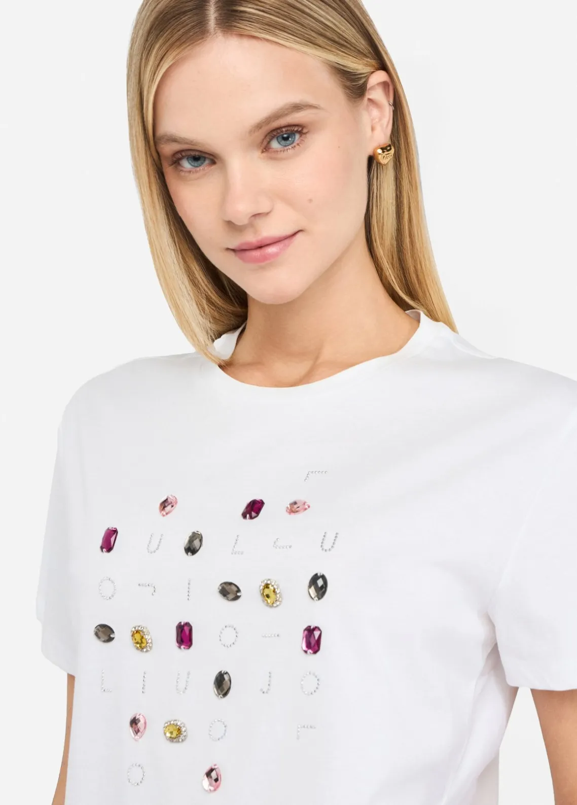 Liu Jo Camiseta con aplicaciones-Mujer Camisetas Y Tops