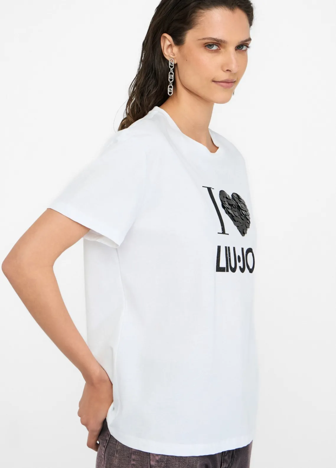Liu Jo Camiseta con aplicaciones-Mujer Camisetas Y Tops