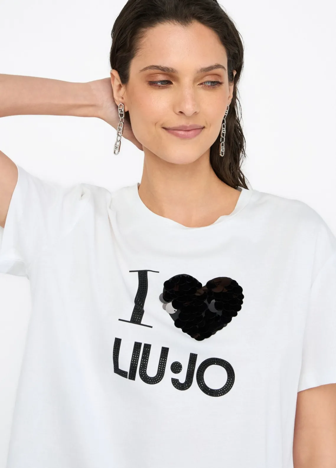 Liu Jo Camiseta con aplicaciones-Mujer Camisetas Y Tops