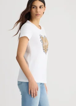Liu Jo Camiseta con corazón animal-Mujer Camisetas Y Tops