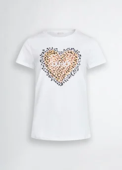 Liu Jo Camiseta con corazón animal-Mujer Camisetas Y Tops