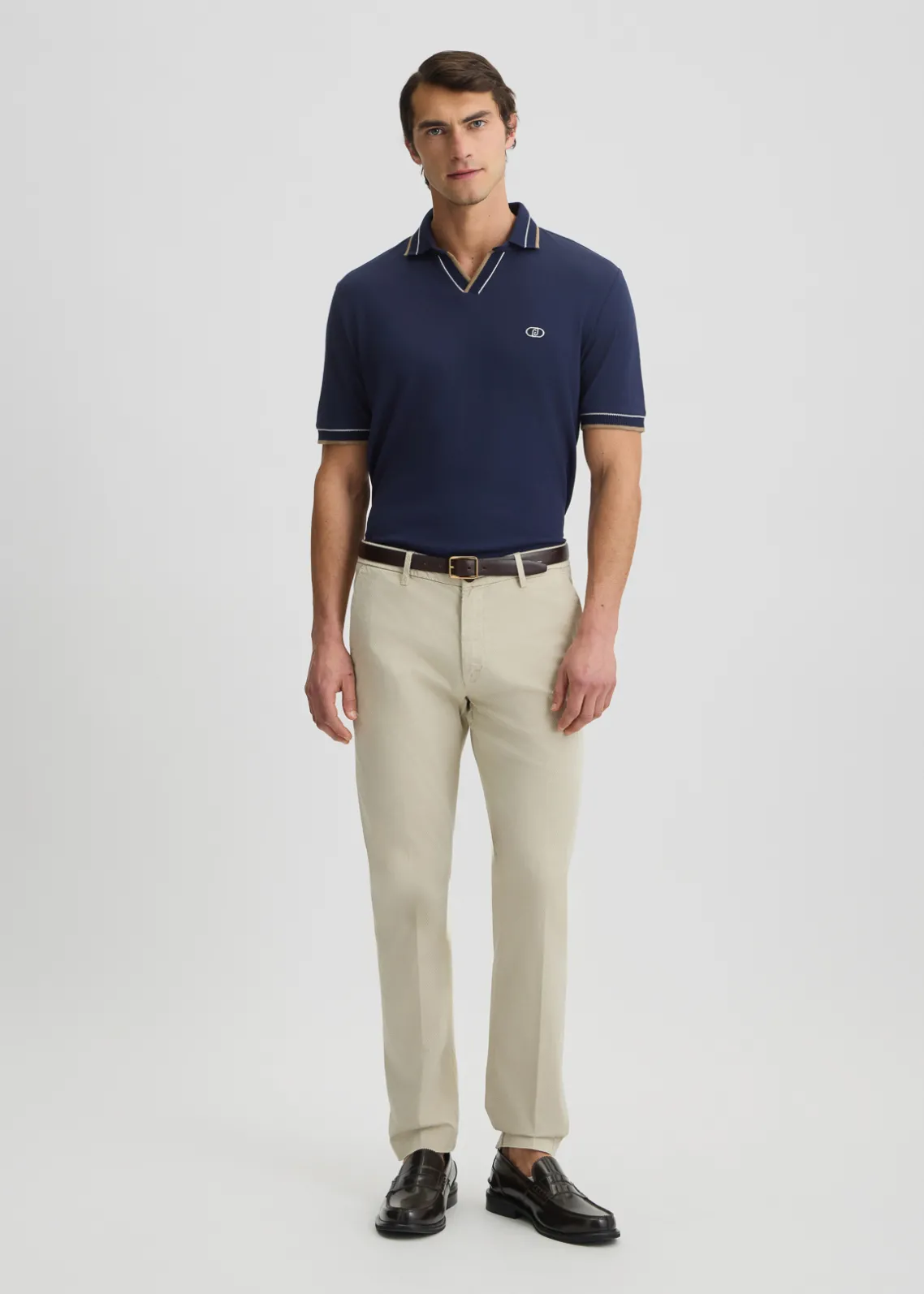 Liu Jo Camiseta con cuello cubano-Hombre Polos Y Camisetas