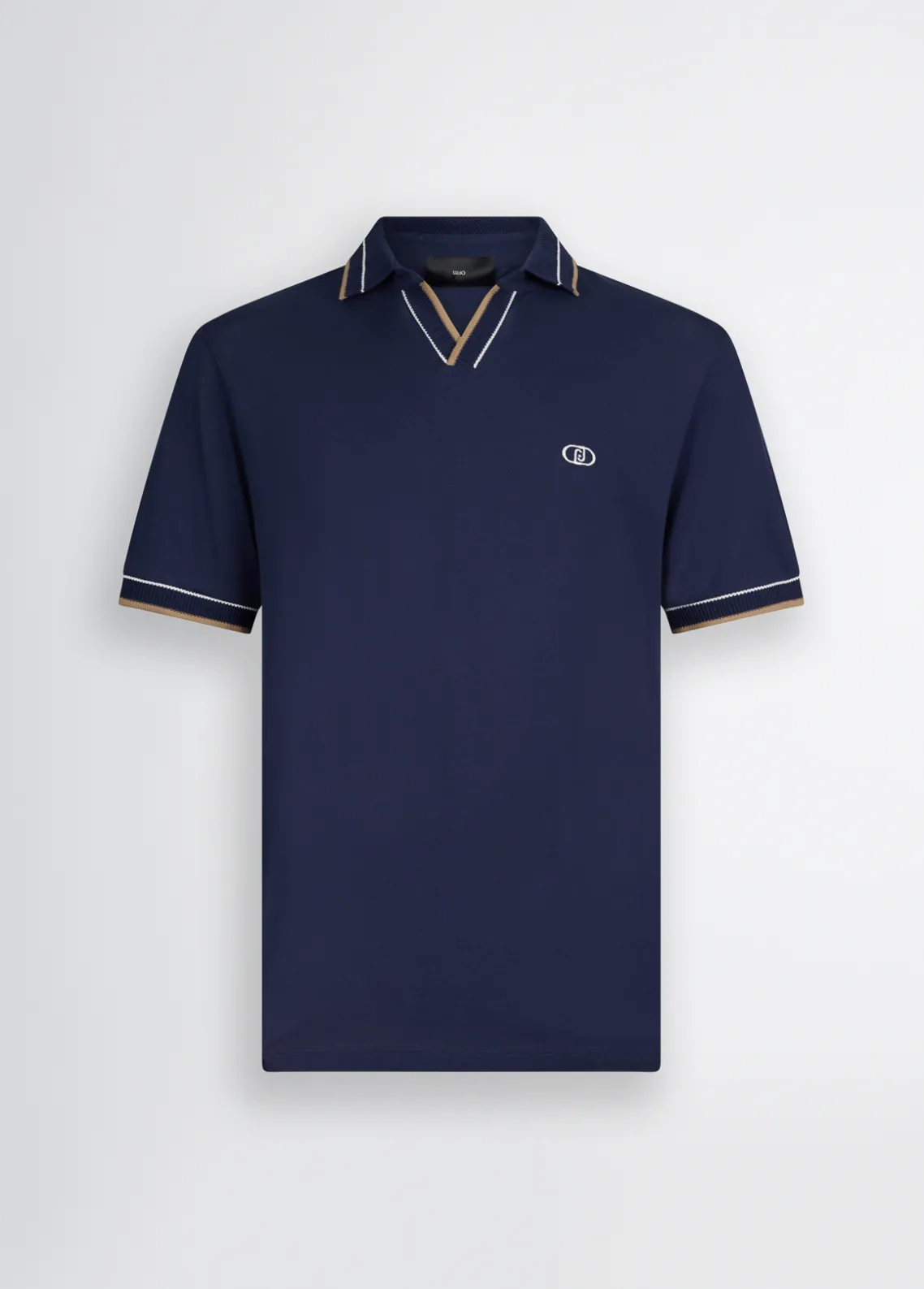 Liu Jo Camiseta con cuello cubano-Hombre Polos Y Camisetas