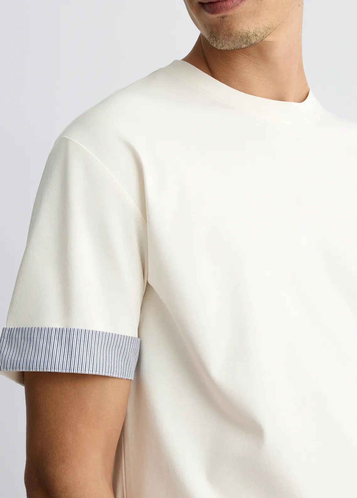 Liu Jo Camiseta con detalles de popelina-Hombre Polos Y Camisetas