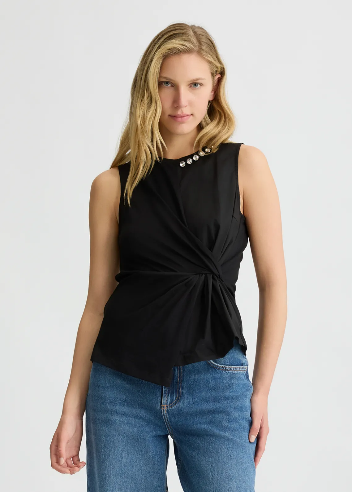 Liu Jo Camiseta con drapeado-Mujer Camisetas Y Tops