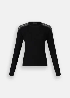 Liu Jo Camiseta con encaje-Mujer Cárdigans Y Jerséis