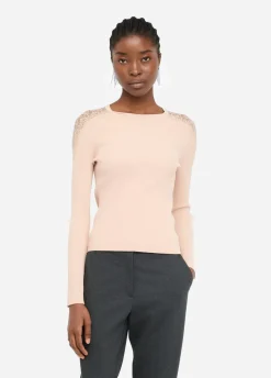 Liu Jo Camiseta con encaje-Mujer Cárdigans Y Jerséis