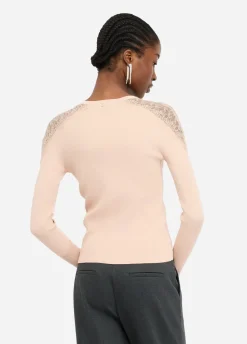 Liu Jo Camiseta con encaje-Mujer Cárdigans Y Jerséis