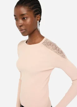Liu Jo Camiseta con encaje-Mujer Cárdigans Y Jerséis