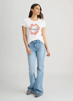 Liu Jo Camiseta con estampado floral-Mujer Camisetas Y Tops