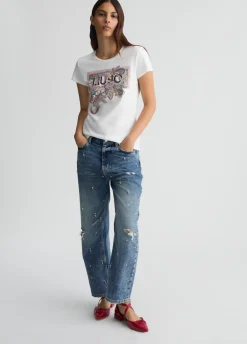 Liu Jo Camiseta con estampado floral-Mujer Camisetas Y Tops