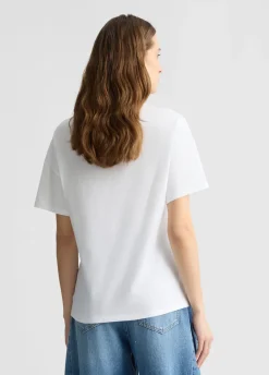 Liu Jo Camiseta con estampado y strass-Mujer Camisetas Y Tops