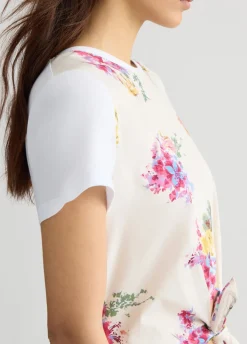 Liu Jo Camiseta con estampado y nudo-Mujer Camisetas Y Tops