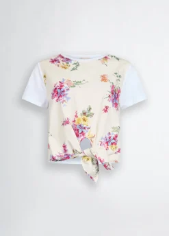 Liu Jo Camiseta con estampado y nudo-Mujer Camisetas Y Tops
