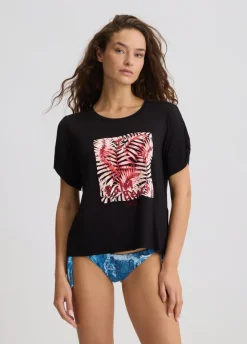Liu Jo Camiseta con estampado y strass-Mujer Moda Baño|Camisetas Y Tops