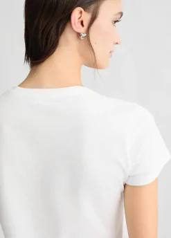 Liu Jo Camiseta con estampado y strass-Mujer Camisetas Y Tops