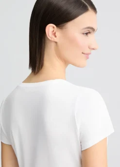 Liu Jo Camiseta con estampado y strass-Mujer Camisetas Y Tops
