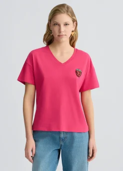 Liu Jo Camiseta con fresa-Mujer Camisetas Y Tops