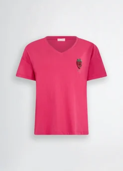 Liu Jo Camiseta con fresa-Mujer Camisetas Y Tops