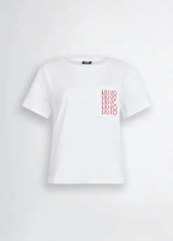Liu Jo Camiseta con logotipo-Mujer Moda Baño|Camisetas Y Tops