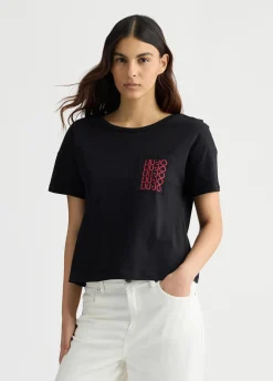 Liu Jo Camiseta con logotipo-Mujer Moda Baño|Camisetas Y Tops