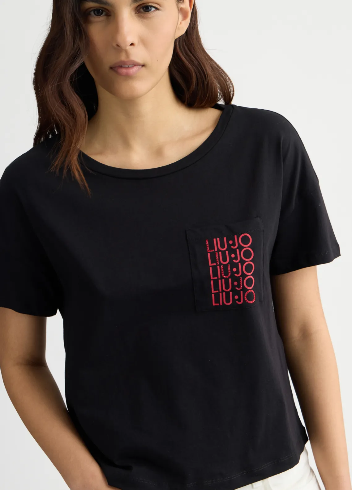 Liu Jo Camiseta con logotipo-Mujer Moda Baño|Camisetas Y Tops