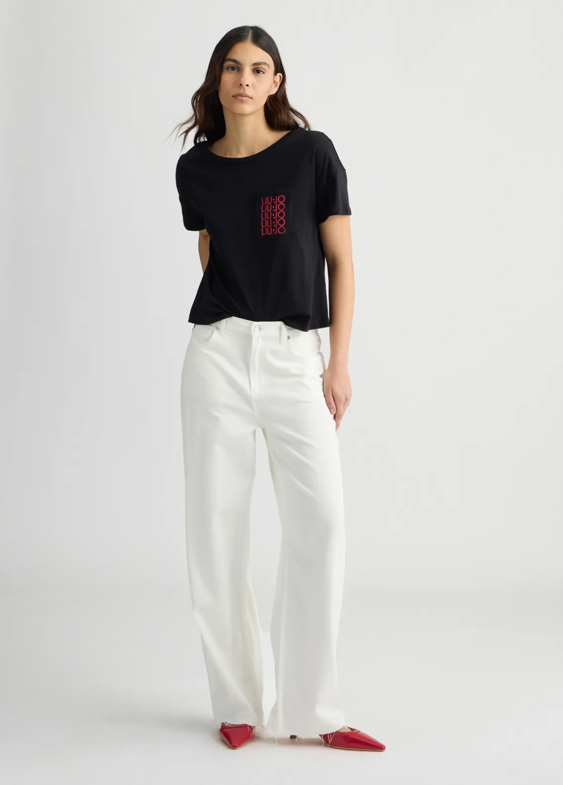 Liu Jo Camiseta con logotipo-Mujer Moda Baño|Camisetas Y Tops
