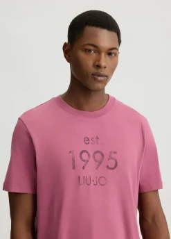 Liu Jo Camiseta con logotipo estampado-Hombre Polos Y Camisetas