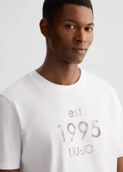 Liu Jo Camiseta con logotipo estampado-Hombre Polos Y Camisetas