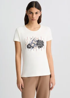 Liu Jo Camiseta con logotipo y strass-Mujer Ropa Deportiva|Camisetas Y Tops