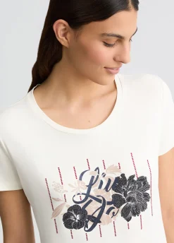 Liu Jo Camiseta con logotipo y strass-Mujer Ropa Deportiva|Camisetas Y Tops