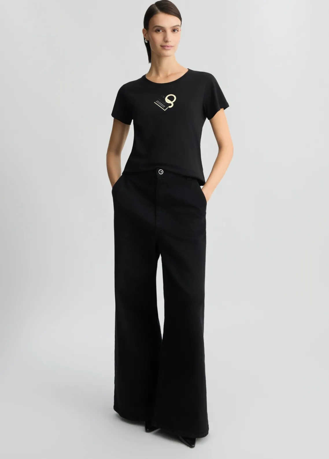 Liu Jo Camiseta con logotipo y strass-Mujer Ropa Deportiva|Camisetas Y Tops
