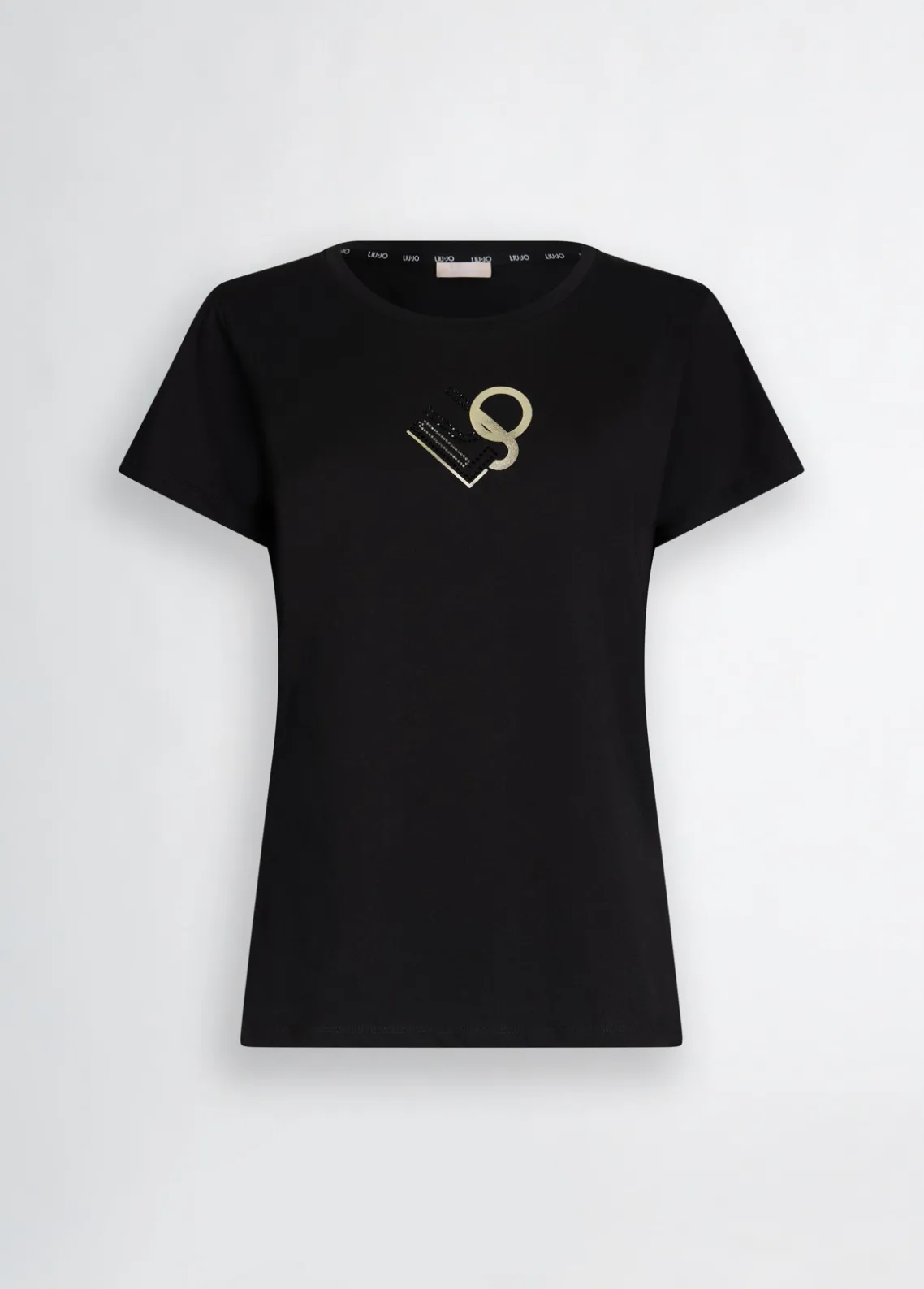 Liu Jo Camiseta con logotipo y strass-Mujer Ropa Deportiva|Camisetas Y Tops