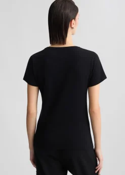 Liu Jo Camiseta con logotipo y strass-Mujer Camisetas Y Tops