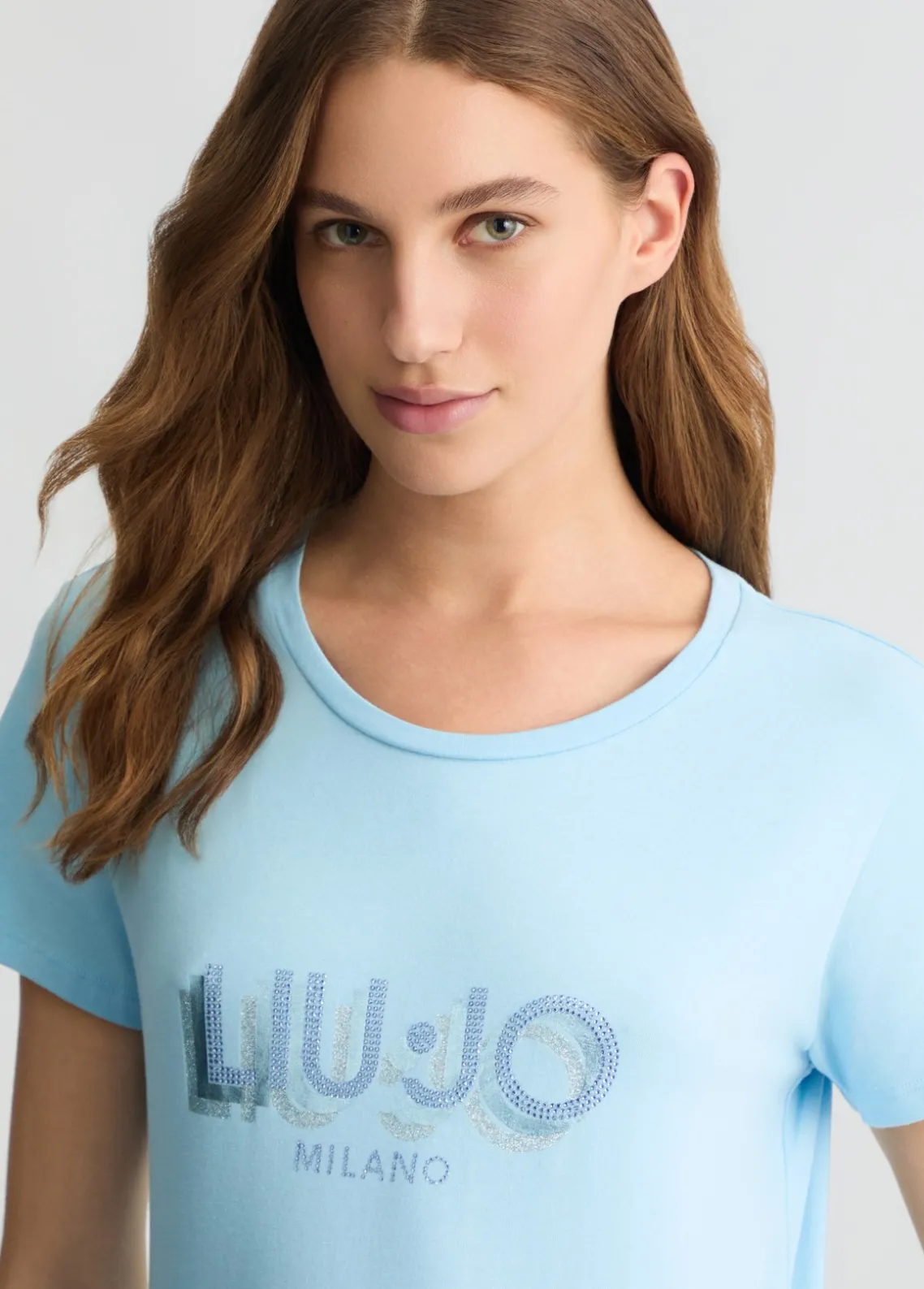 Liu Jo Camiseta con logotipo y strass-Mujer Camisetas Y Tops