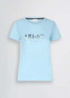 Liu Jo Camiseta con logotipo y strass-Mujer Camisetas Y Tops