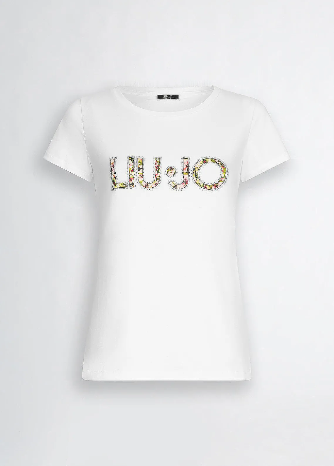 Liu Jo Camiseta con logotipo y strass-Mujer Moda Baño|Camisetas Y Tops