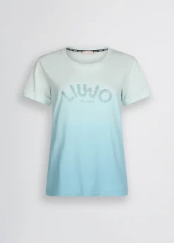 Liu Jo Camiseta con logotipo y strass-Mujer Ropa Deportiva