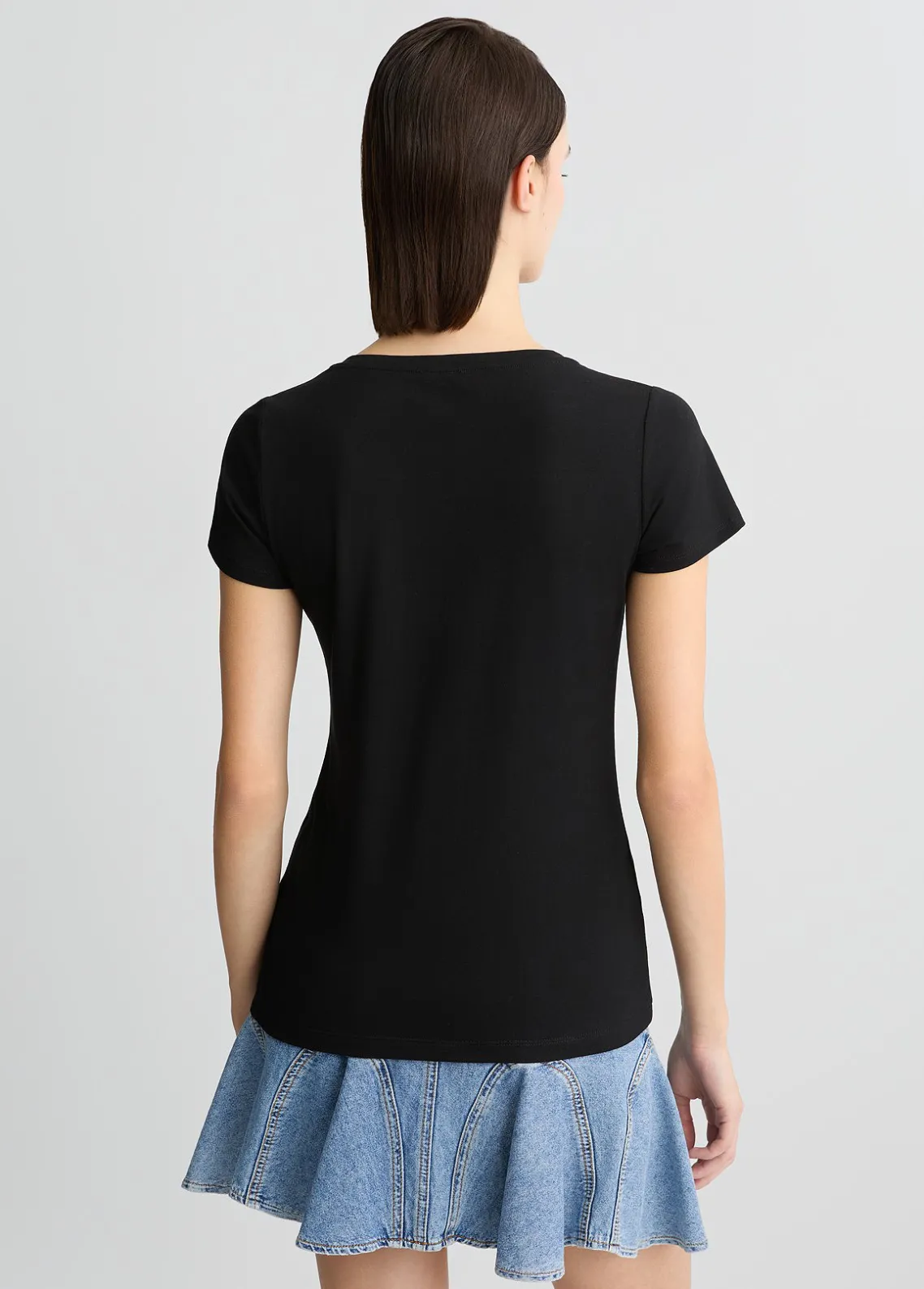 Liu Jo Camiseta con logotipo y strass-Mujer Moda Baño|Camisetas Y Tops
