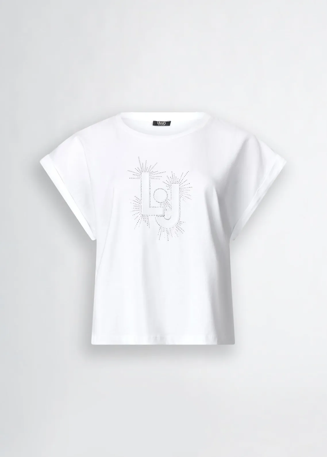 Liu Jo Camiseta con logotipo y strass-Mujer Moda Baño|Camisetas Y Tops