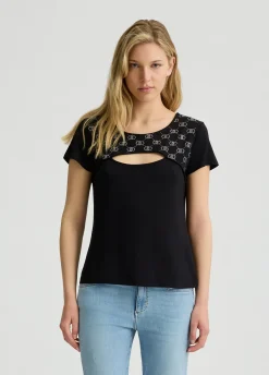 Liu Jo Camiseta con recorte-Mujer Moda Baño|Camisetas Y Tops